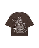 T-SHIRT OVERSIZED CHOCOLATE DOG OVER