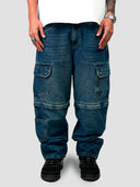 PANT NAVY DENIM CARGO