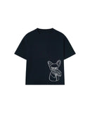 T-SHIRT OVERSIZED NAVY DOG OVER